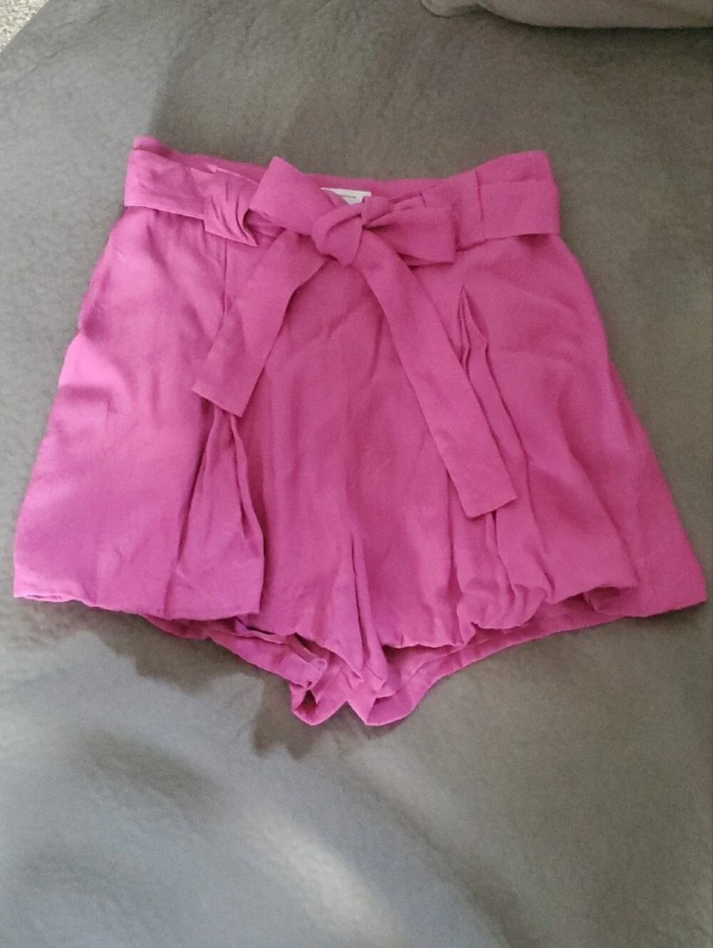 C/MEO Collective Hot Pink Tie-Waist Pleated Shorts
